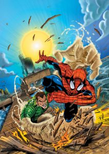 Spectacular Spider-man Comic coloured by Junior Tomlin for Marvel